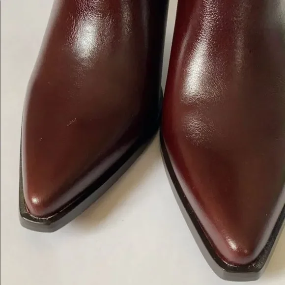 NEW Jeffrey Campbell Flynn Burgundy Boots Size 6 - Picture 14 of 15